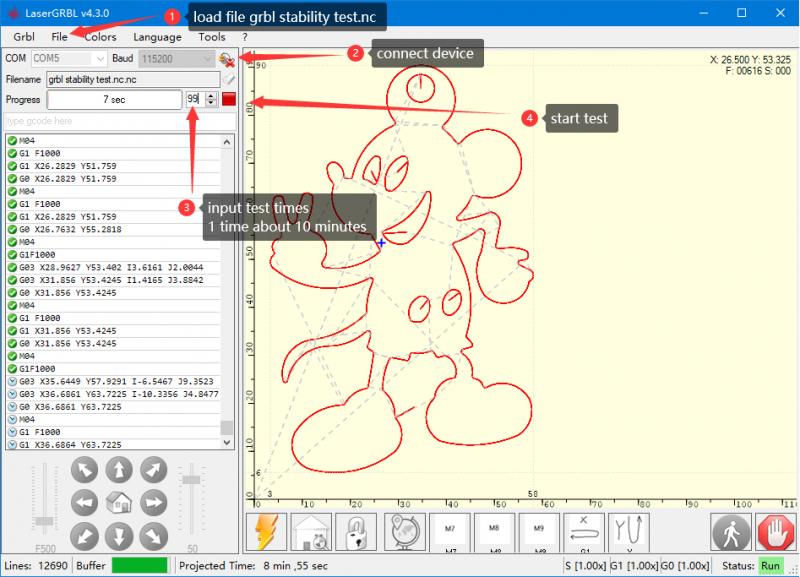 How to Test Laser at GRBL – NEJE