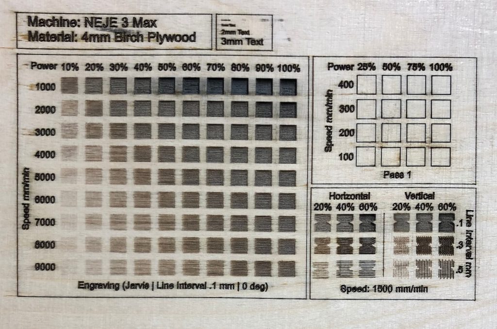 Test Your Material to Determine Laser Speed and Power Settings : 4